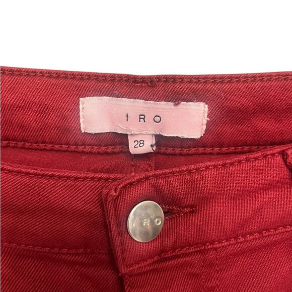 IRO Jarod‎ Adjuste Cardinal Red 5 Pocket Skinny Jeans Women’s Size 28 - Picture 5 of 8